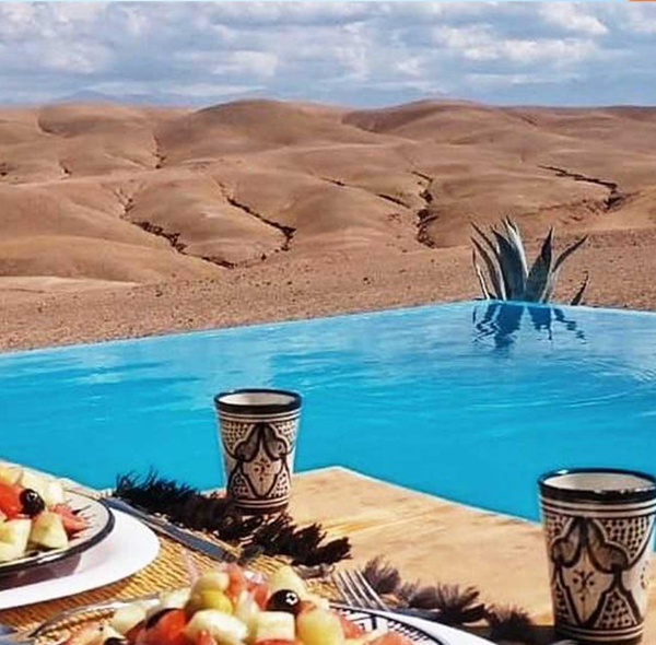 Agafay Desert Outdoor Lunch, Quad and Camel, Pool, and dinner